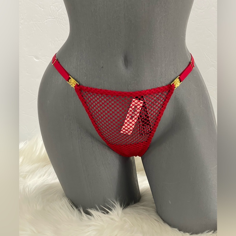 Victorias Secret Very Sexy Fishnet Adjustable V-String Panty Underwear. NWT